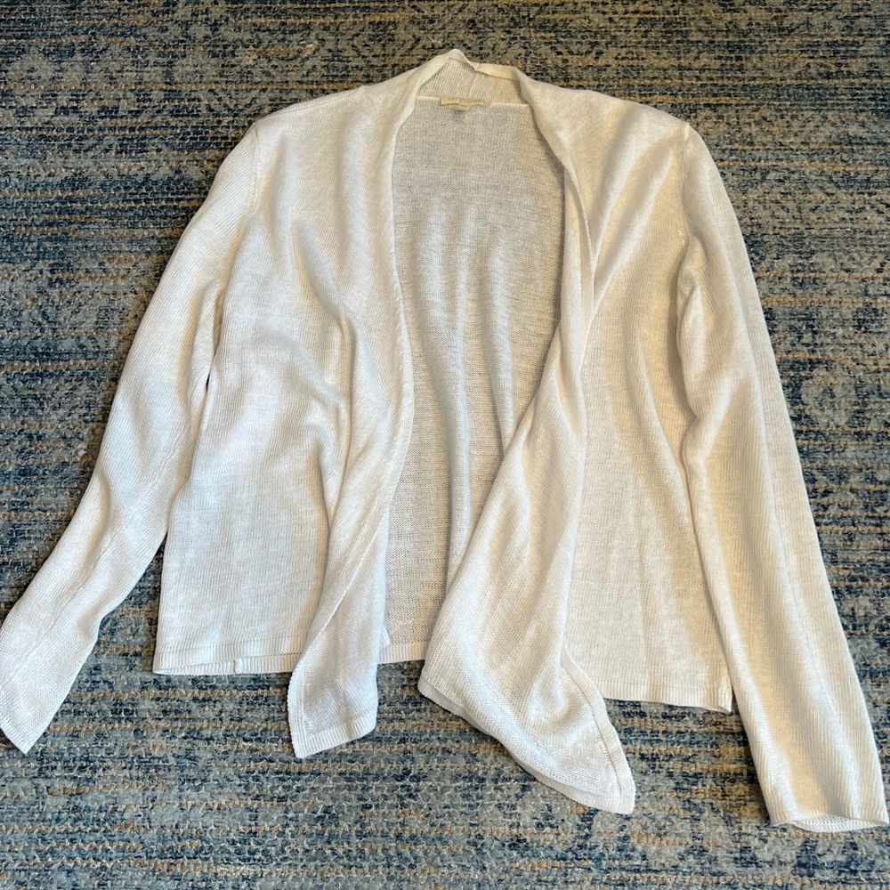 Eileen Fisher Linen Open Cardigan - Size PM